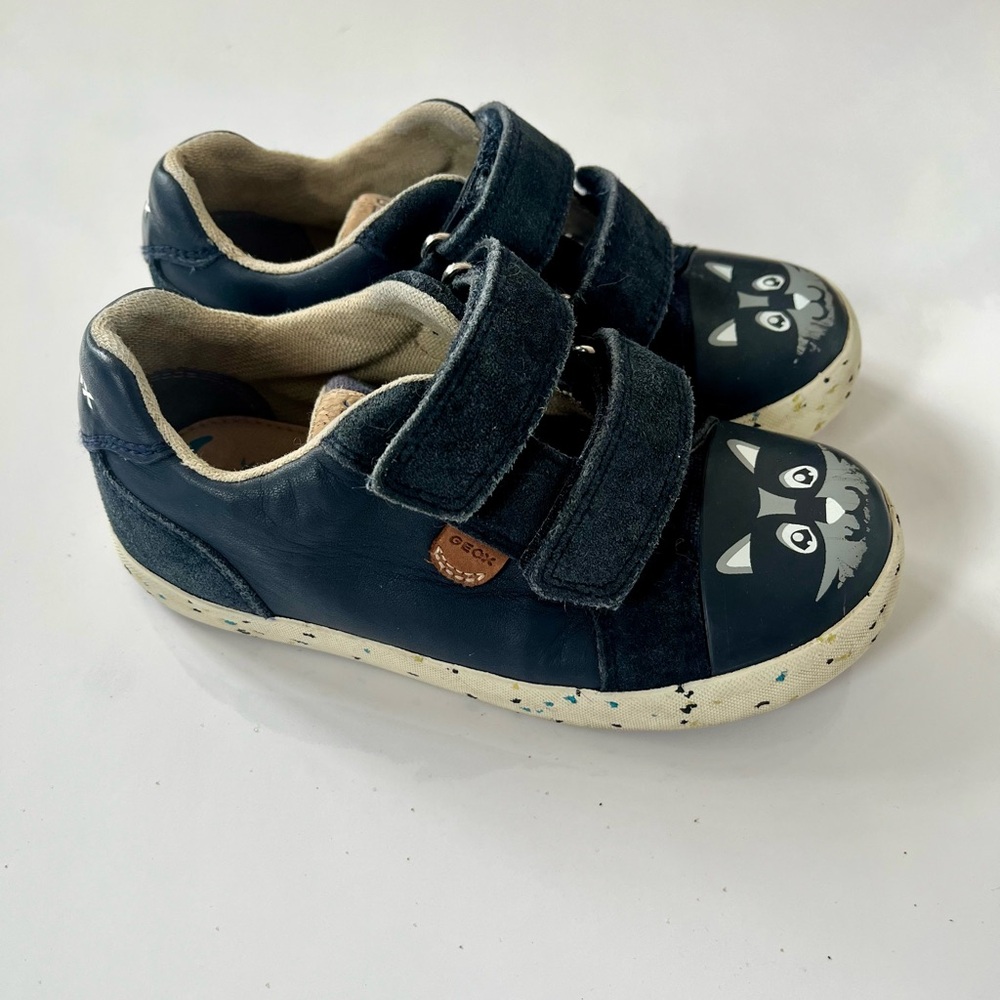 Geox Kids' Navy and Tan Cat Sneakers